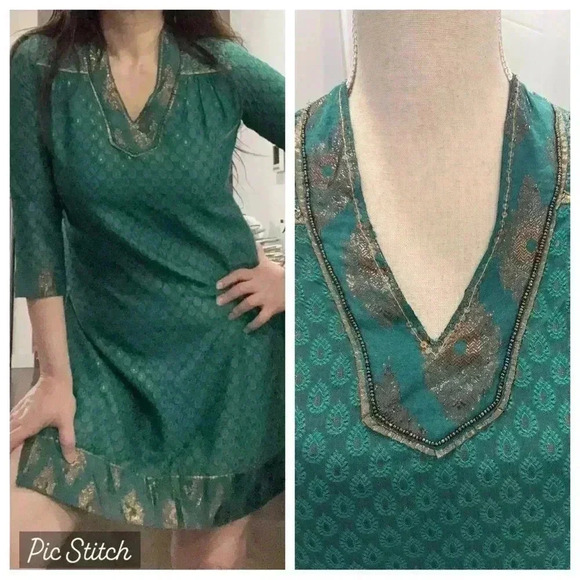 BIBA  1970s Boho Tunic - Picture 1 of 9